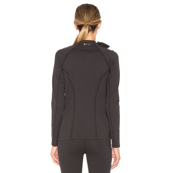 KATE SPADE x BEYOND YOGA Arica Grey Neck Bow Front Zip Jacket sz S Women's NEW - Picture 16 of 16